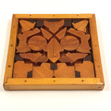 Striking Geometric Scrapwood Trivet or Wall Plaque #2