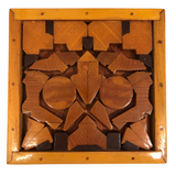 Striking Geometric Scrapwood Trivet or Wall Plaque #2
