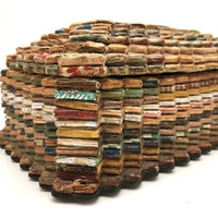 Marvelous Old Folded Paper Tramp Art Lidded Box