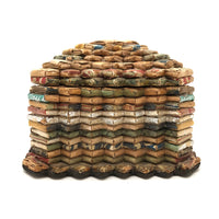 Marvelous Old Folded Paper Tramp Art Lidded Box