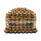 Marvelous Old Folded Paper Tramp Art Lidded Box