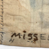 Miss Elsie Larue Moyer's Charming Drawing of Young Couple on Fabric