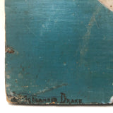 Merganser Drake Vintage Folk Art Painting on Wood by Hugh F. Jope
