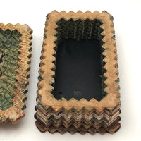 Marvelous Old Folded Paper Tramp Art Lidded Box