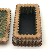 Marvelous Old Folded Paper Tramp Art Lidded Box