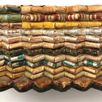 Marvelous Old Folded Paper Tramp Art Lidded Box