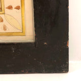 19th Century Three Pineapples Watercolor Drawing in Great Period Frame