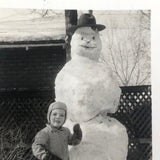 1944 Snowman Shapshot with Two Great Faces