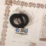 Ann S. Bedell Fraktur Portrait AND 1851 Marriage Certificate with Hair Locks