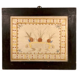 19th Century Three Pineapples Watercolor Drawing in Great Period Frame