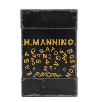 H. Manning, 4 Saratoga Street, East Boston, Hand-painted Tin Box