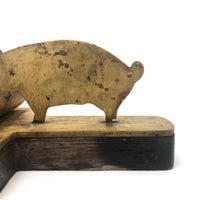 Pig at Trough Folk Art Ashtray