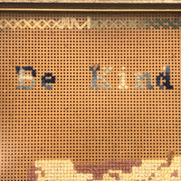 Be Kind to the Cow Mother Antique Punch Paper Embroidery, Framed