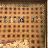 Be Kind to the Cow Mother Antique Punch Paper Embroidery, Framed