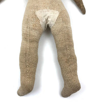 Headless Old Hand Knit Doll with Linen Arms and Patches