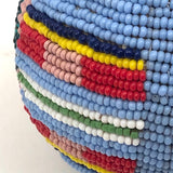 Rare Plains Native American Elaborately Beaded Hide Ball (2 7/8' Inch)
