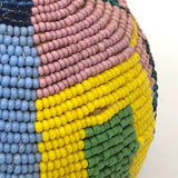 Rare Plains Native American Elaborately Beaded Hide Ball (2 7/8' Inch)