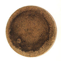 Earthy Stoneware Vase with Purplish-Gray Glaze and Pinkish-Brown Decoration