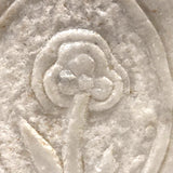 Wonderful Hand-Carved Marble Drum Stool (?) with Variety of Flowers