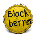 Hand-painted Made Do Double-sided Blackberries Sign on Metal Lid
