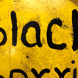 Hand-painted Made Do Double-sided Blackberries Sign on Metal Lid