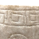 Wonderful Hand-Carved Marble Drum Stool (?) with Variety of Flowers