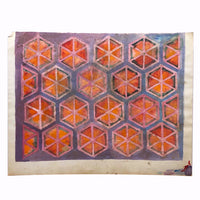 Gloria Fletcher Vintage Geometric Abstract Watercolor