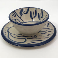Emily Stackman Australia Studio Pottery Platypus Plate and Bowl
