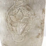 Wonderful Hand-Carved Marble Drum Stool (?) with Variety of Flowers