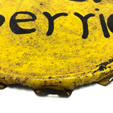 Hand-painted Made Do Double-sided Blackberries Sign on Metal Lid