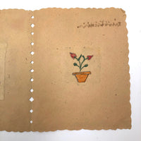 Wonderful Old Handmade Cut Paper Valentines - Set of Three