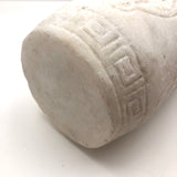 Wonderful Hand-Carved Marble Drum Stool (?) with Variety of Flowers