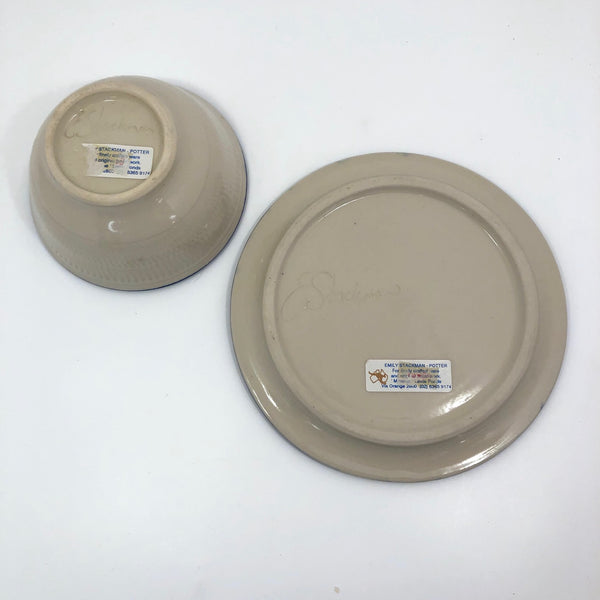 Emily Stackman Australia Studio Pottery Platypus Plate and Bowl ...
