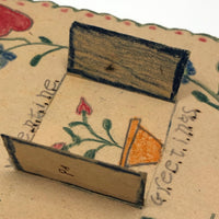Wonderful Old Handmade Cut Paper Valentines - Set of Three