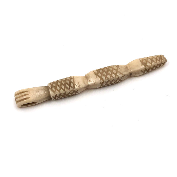 Old Carved Bone Fragment with Hand