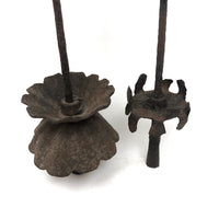 Wonderfully Sculptural and Sword-Like Antique Iron Finials