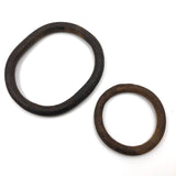 Sculptural Pair of Blacksmith Made Iron Rings