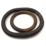 Sculptural Pair of Blacksmith Made Iron Rings