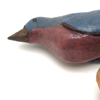 Vintage Folk Art Bluebird, Signed H. Sloan, Maine