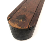 Great Old Hand-carved Slide Top Pencil Box