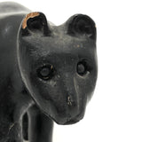 Great (Slightly Wounded) Old Folk Art Prowling Black Cat