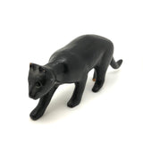 Great (Slightly Wounded) Old Folk Art Prowling Black Cat