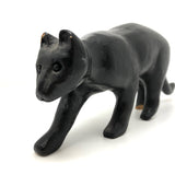 Great (Slightly Wounded) Old Folk Art Prowling Black Cat