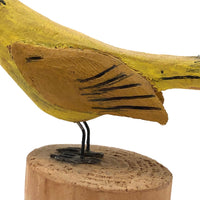 Vintage Folk Art Yellow Bird, Signed H. Sloan, Maine
