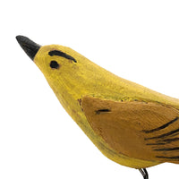 Vintage Folk Art Yellow Bird, Signed H. Sloan, Maine
