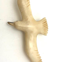 Carved Ivory Seagull Pin / Brooch