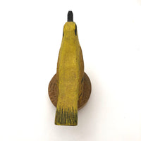 Vintage Folk Art Yellow Bird, Signed H. Sloan, Maine