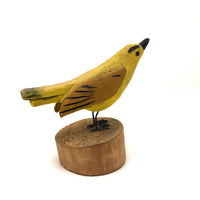 Vintage Folk Art Yellow Bird, Signed H. Sloan, Maine