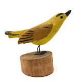 Vintage Folk Art Yellow Bird, Signed H. Sloan, Maine