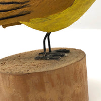 Vintage Folk Art Yellow Bird, Signed H. Sloan, Maine